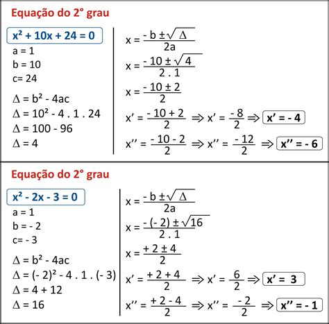 Resolva As Seguintes Equações Do 2 Grau