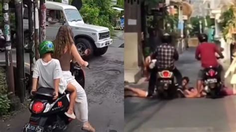 4 Aksi Nyeleneh Bule Di Bali Bikin Geleng Geleng Naik Motor Ugal Ugalan Hingga Berjemur Di Jalan