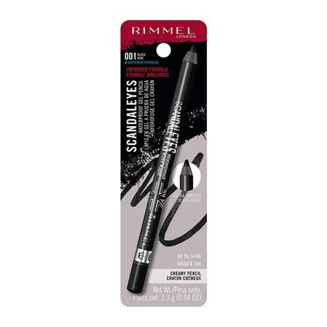 Rimmel Scandaleyes Waterproof Gel Eye Liner Pencil Black 001 Walmart