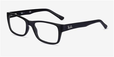 ray ban rb5268 rectangle matte black frame eyeglasses eyebuydirect canada