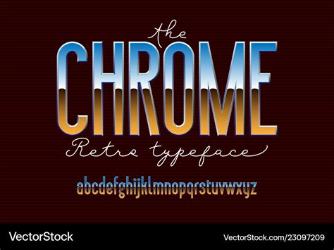 Chrome Metal Alphabet Royalty Free Vector Image