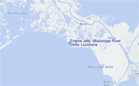 Empire Jetty Mississippi River Delta Louisiana Tide Station Location