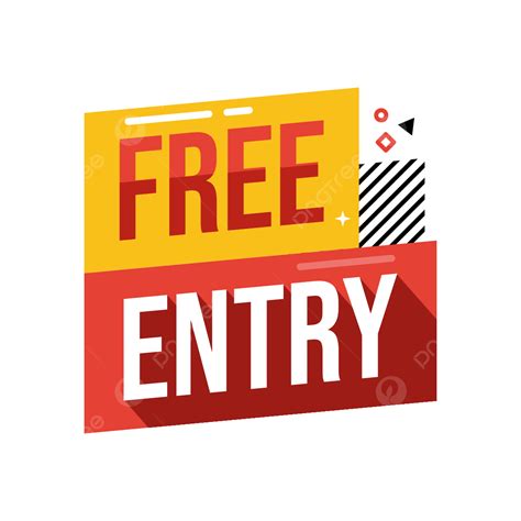 Free Entry Design Elements Free Entries Free Free Admission Png And