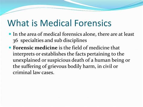Ppt Introduction To Medical Forensics Powerpoint Presentation Id