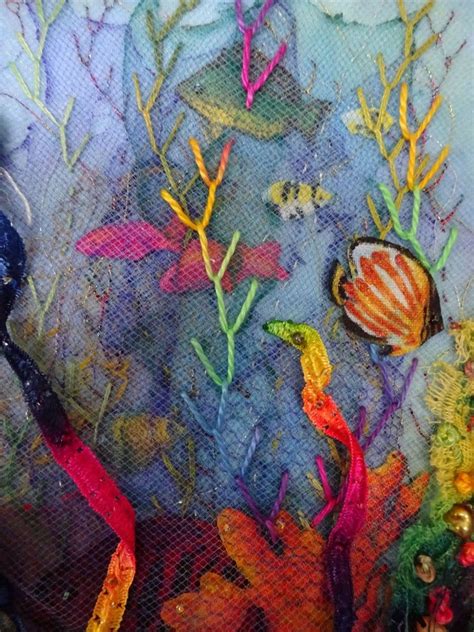 Courtesy of reefnews, jonathan dowell; Coral Reef 3D Fiber Art, coral reef art, coral reef decoration, coral reef wall hanging ...