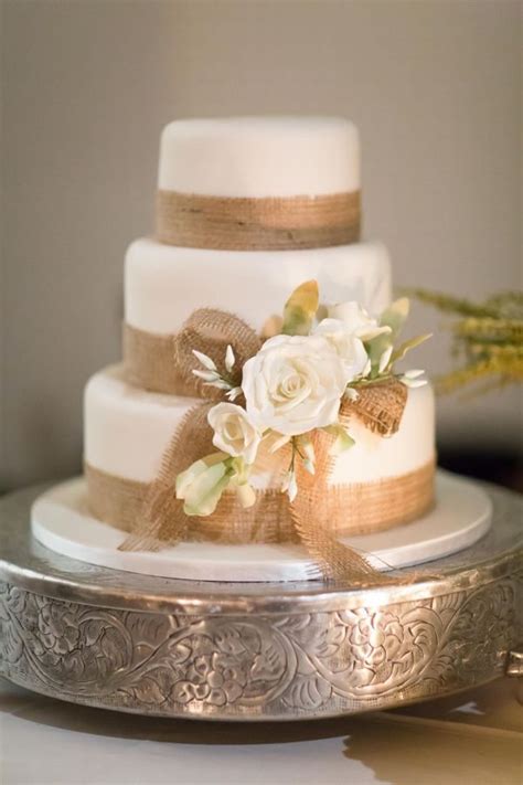 30 Burlap Wedding Cakes For Rustic Country Weddings
