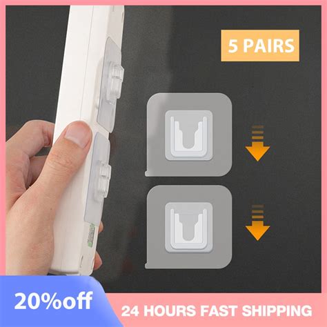 Pairs Wall Mount Hook Adhesive Strong Transparent Self Adhesive Hooks
