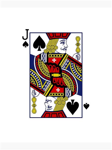 Jack Of Spades Playing Card Art Print For Sale By Vladocar Redbubble