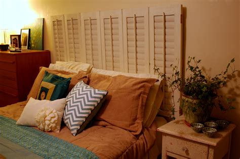 One Step At A Time Diy Shutter Headboard