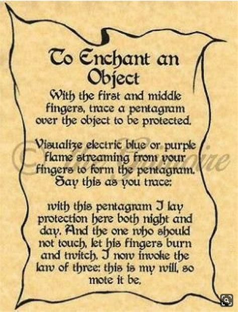 Enchant An Object Wiccan Spell Book Witch Spell Book Witchcraft Books