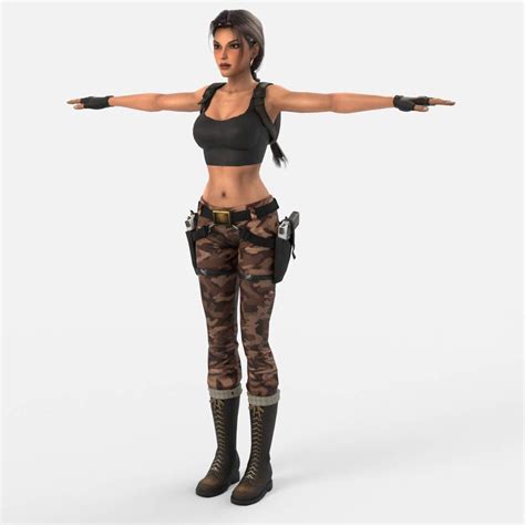 Modernized Tomb Raider Iii Lara Croft T Posing To Assert Dominance Over