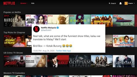 • includes sentences and phrases for common conversation situations using english to malay or malay to english. Why did people get angry over this tweet from Netflix ...