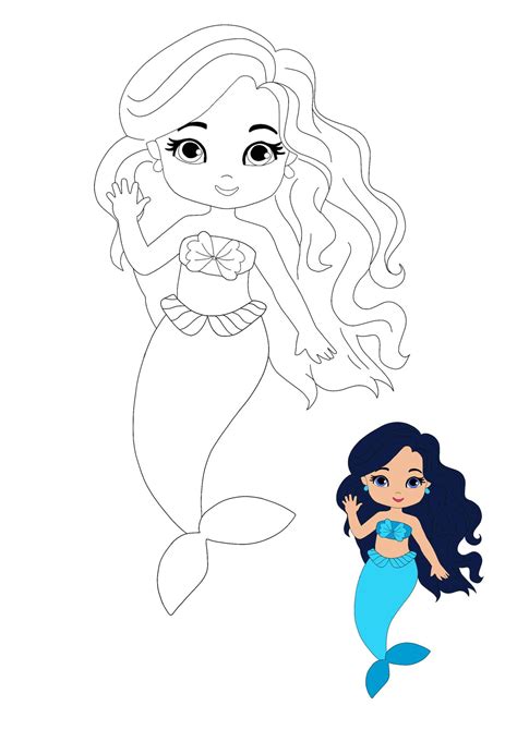 Mermaid Princess Coloring Pages 2 Free Coloring Sheets 2021