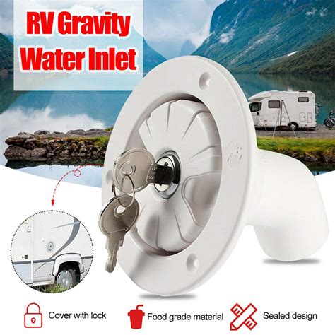 Gravity Water Inlet Lockable Cap With Lock Fresh Water Fill Hatch Inlet Filter Lockable For