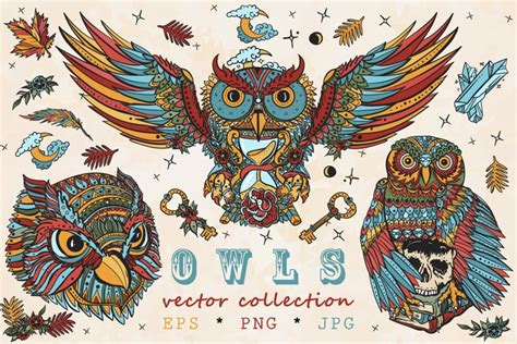 Owls Old School Tattoo