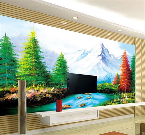 Here are only the best cool 3d wallpapers. Custom wallpaper papel de parede HD 3d Landscape painting ...