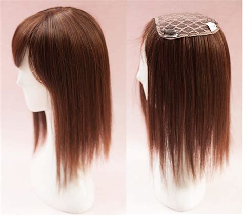 14 Crown Topper Hairpieces With Side Bangs For Women Synthetic Top