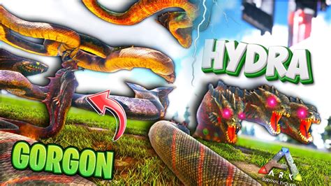 God Of Snake Gorgon Vs Hydra Ark Survival Evolved Battleground Ark