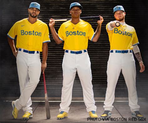 Red Sox Wear Yellow Nike Launches New Mlb City Connect Uniform Series