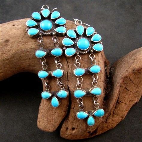 Pnde Native American Earrings Turquoise Earrings Navajo Earrings