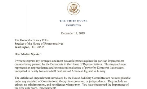 Savesave sample letter to the president for later. Read President Trump's Letter Protesting Impeachment - NBC ...