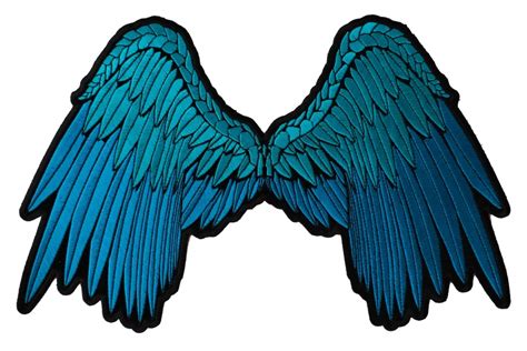 Large Blue Angel Wings Patch For Back Of Ladies Jackets By Ivamis Patches