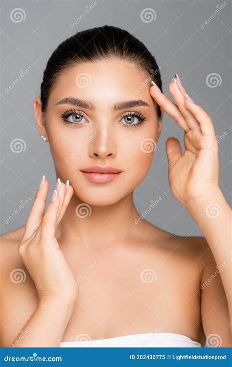 Beautiful Naked Woman Posing Isolated On Stock Image Image Of Healthy