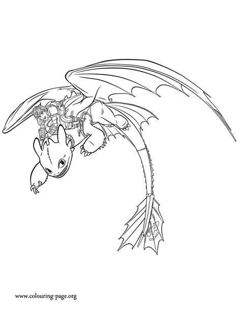train  dragon  hiccup  toothless flying coloring page