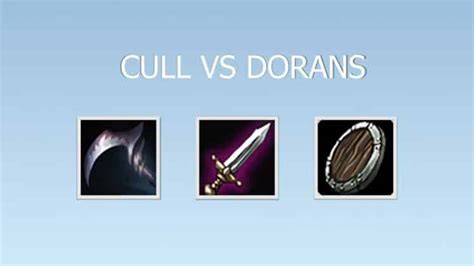 League Of Legends Adc Starting Item Guide When To Build Cull Versus