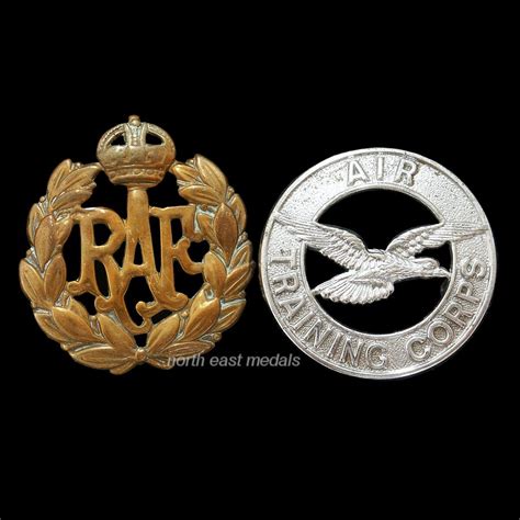 Ww2 Raf Royal Air Force Airmans Cap Badge And Atc Air Training Corps
