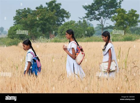 Indian School Children Going To School Hi Res Stock Photography And