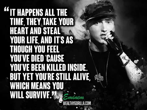 Leave that to me.', and 'if you have enemies, good that means you stood up for something.' 25 Motivational Eminem Picture Lyrics (Quotes) | Wealthy ...