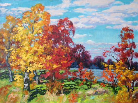 Autumn Landscape Painting By Alexander Bezrodnykh Paintings Fine Art