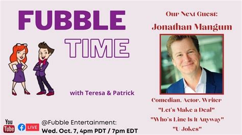 Fubble Time With Guest Jonathan Mangum Of Let S Make A Deal Whose