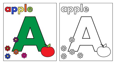 Teach & learn basic italian words for children: Letter A Coloring Page Free Stock Photo - Public Domain ...