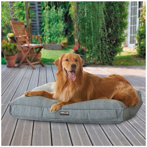 Certain dogs like to be very snug and cosy when sleeping, so think about how much extra room theyll need to feel comfortable. Kirkland Signature Square Tufted Indoor & Outdoor Pet Bed ...