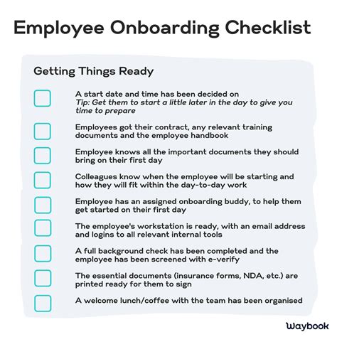 Employee Onboarding Checklist New Employee Process Template