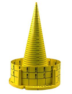 Avoid using string or paper to measure ring size as these materials can stretch or twist, yielding an inaccurate measurement. O-Ring Measuring Cones