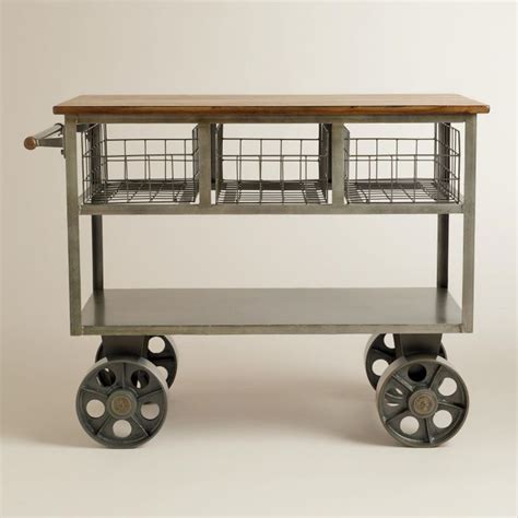 Metal kitchen island on wheels. Kitchen Carts on Wheels Stainless Trolley - Homes ...