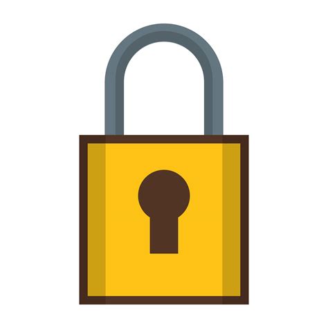 Padlock Security Symbol Isolated Cartoon 1609741 Vector Art At Vecteezy