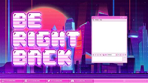 Vaporwave Stream Overlay Set Para Twitch Facebook Y Youtube Etsy México