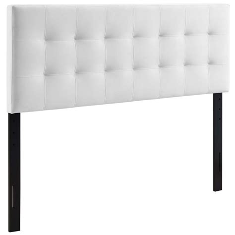 Modway Lily Biscuit Tufted Full Performance Velvet Headboard In White