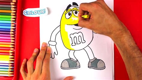 How To Draw Mandms Yellow Mandm Youtube