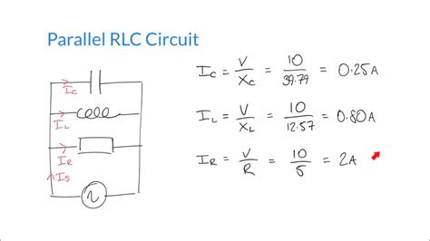 Calculating Supply Current In Parallel Rlc Circuits Youtube