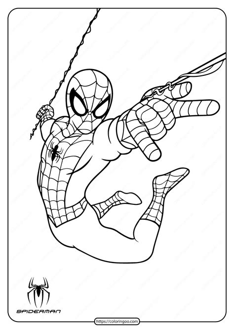 Printable Spiderman In Action Coloring Page You Can Download Or Print