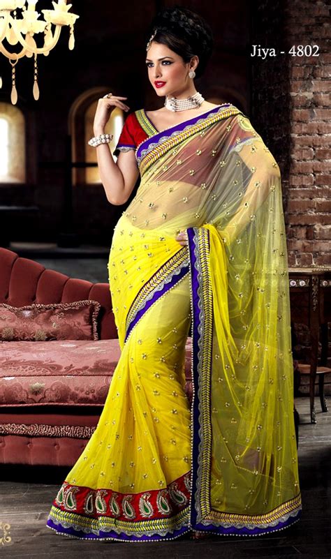 Jiyare Sarees Collection Spring Saree Collection 2013 Colorful Party Wear Sarees Indian