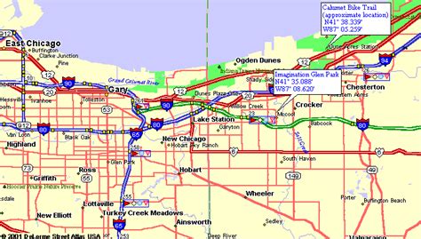 Map To Imagination Glen Park Mountain Biking Trails In Portage Indiana