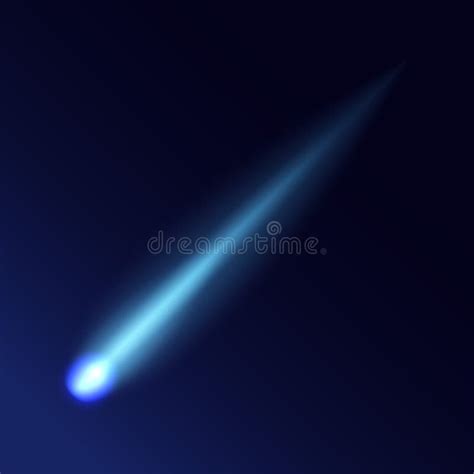 Realistic Detailed 3d Meteorites Comet Light Effect Vector Stock