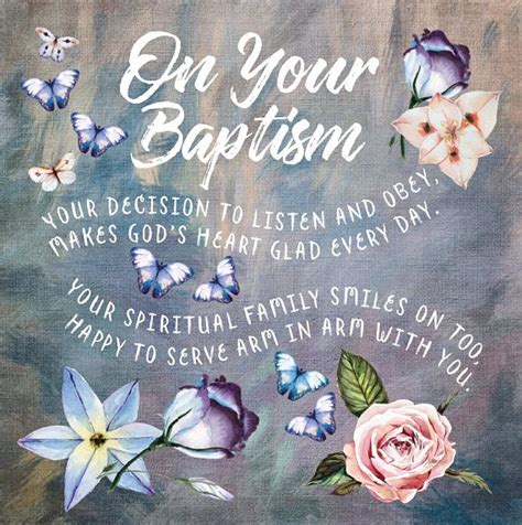 Gift ideas for infant and child baptism. Baptism Card greetings Card - JW. Blooms and Butterflies ...
