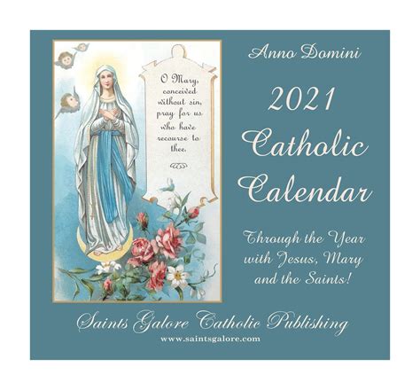 The passion, blood, fire, god's love, martyrdom. 2021 Catholic Calendar - St. Anthony's Book & Gift Shop, LLC